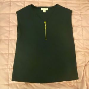 Michael Kors Black Zippered Tank size S